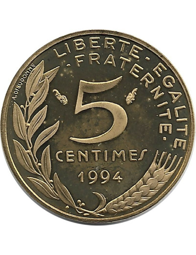 FRANCE 5 CENTIMES LAGRIFFOUL 1994 BE