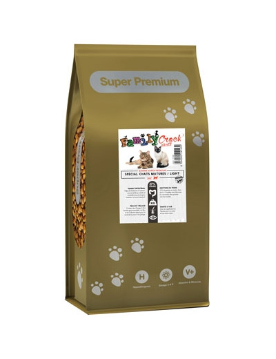 Croquettes SUPER PREMIUM pour chat senior/light - 2 tailles