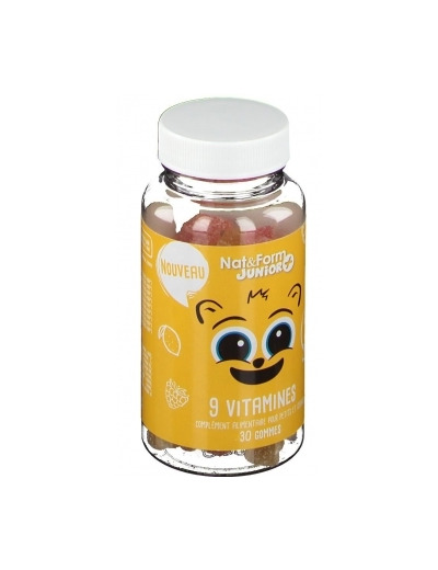 9 Vitamines Junior+ 30 oursons