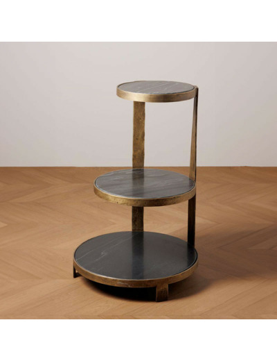 Table d'appoint Trinité marbre 61x41cm