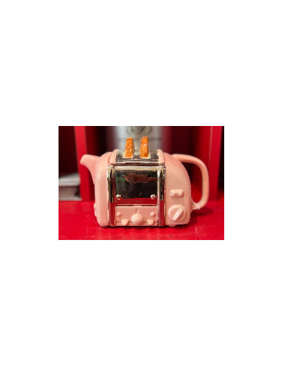 Théière excentrique anglaise toaster rose