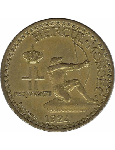 MONACO 2 FRANCS 1924 POISSY TTB+