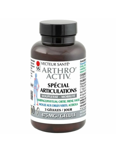 Arthro'activ-spécial articulations-60 ou 180 gélules-Vecteur santé