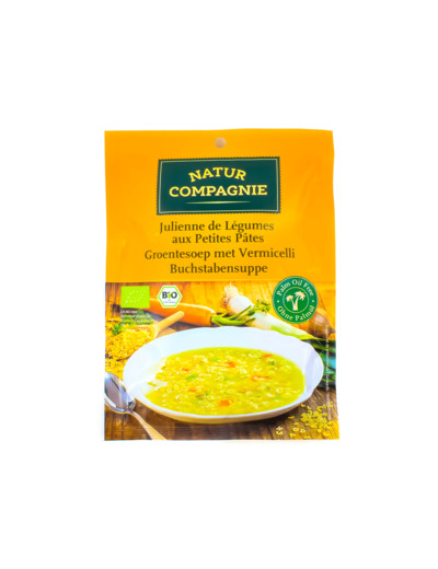 Soupe Instantanée Julienne Légumes Petites Pâtes Bio 50g