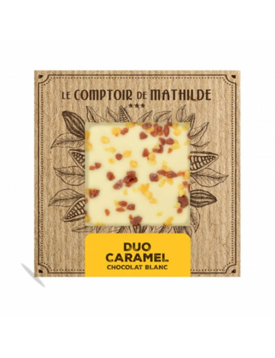 Tablette Duo Caramel - Chocolat Blanc - 80G