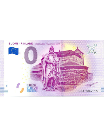 FINLANDE 2018-1 HAMEEN LINNA BILLET SOUVENIR 0 EURO TOURISTIQUE NEUF