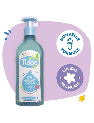 Eau Micellaire nettoyante Bio à l'extrait de Lin-500ml-Tidoo