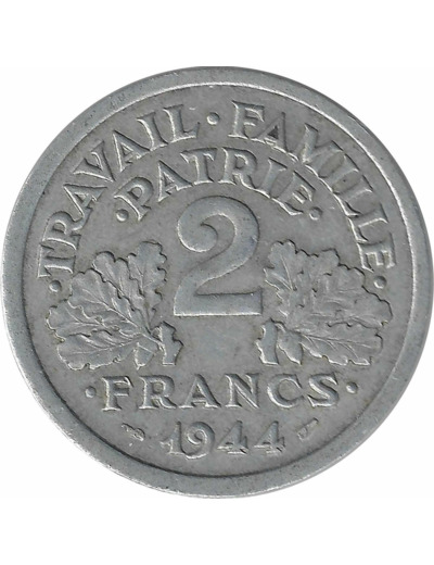 FRANCE 2 FRANCS BAZOR 1944 C TTB