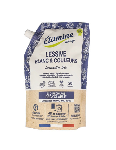 Doypack Lessive Blanc et Couleurs 1L