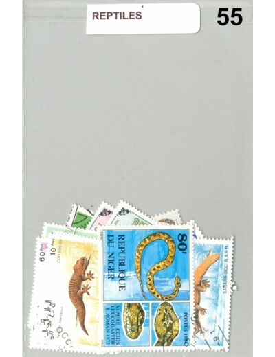 TIMBRES REPTILES DIFFERENTS NEUF ET OBLITERES *55