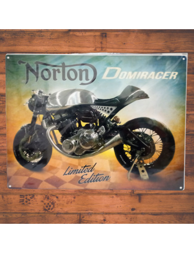 Plaque métal - Norton Domiracer - 30x40 cm - Déco vintage