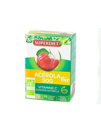 Acérola 500 Vitamine C Bio 24 Comprimés