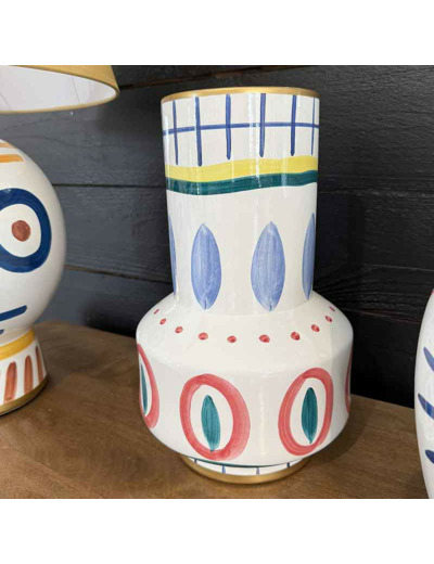 Vase Santorin multicolore 22x33cm