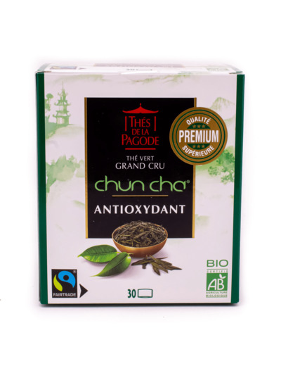 Thé Vert Grand Cru Chun Cha Antioxydant Bio 30 sachets