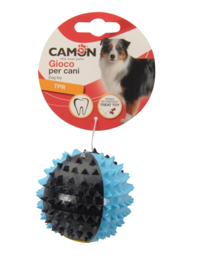 Balle bicolore en TPR pour chien - Ø7.3cm