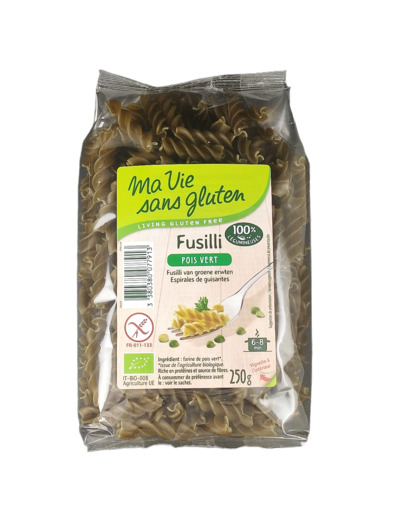 Fusilli Pois Vert Sans Gluten Bio 250g