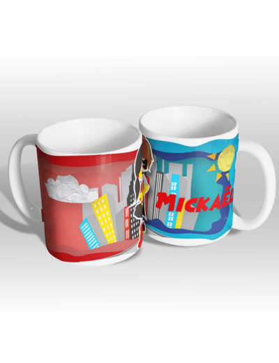 Mug personnalisable Paper Craft Super Héro (garçon ou fille)