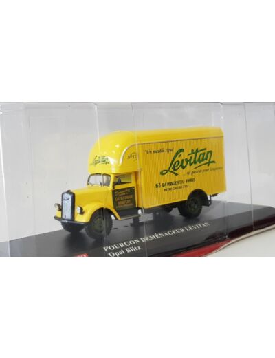 CAMION FOURGON DEMENAGEUR LEVITAN OPEL BLITZ GARAGE MODERNE 1/43 BOITE D'ORIGINE