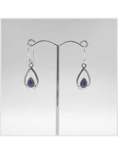 Boucles d'oreilles Lapis Lazuli et Argent Massif