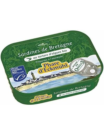 Sardines huile olive tartare algues 135g Phare d Eckmühl