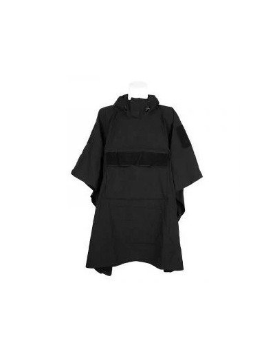Poncho Tarp Softshell Outbreak noir : protection militaire 3-en-1 ultra légère et étanche