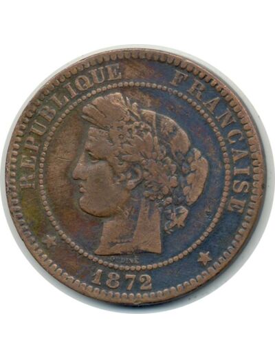 FRANCE 10 CENTIMES CERES 1872 A TB+ (G265a)