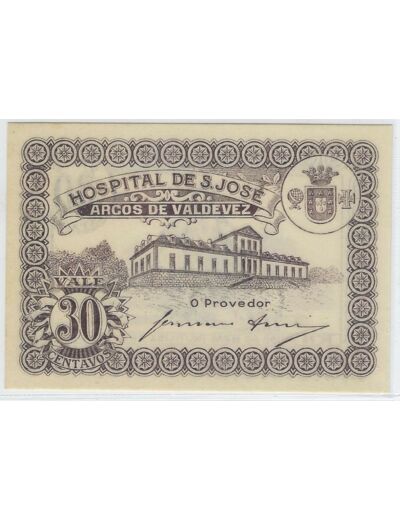 PORTUGAL 30 CENTAVOS HOSPITAL DE S. JOSE 1920 SPL