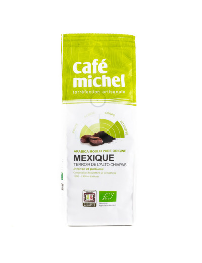 Café Moulu du Mexique Intense et Parfumé Bio 250g