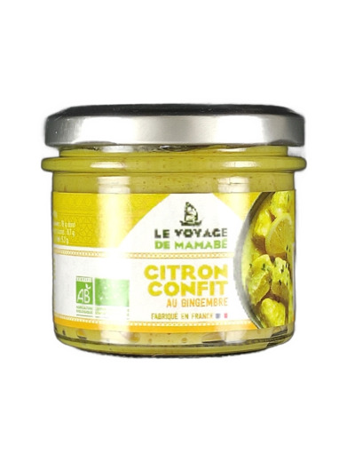 Citron Confit au Gingembre 105g Bio