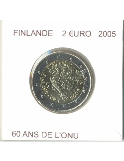 FINLANDE 2005 2 EURO COMMEMORATIVE 60 ANS DE L ONU SUP