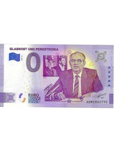 ALLEMAGNE 2021-29 GLASNOST UND PERESTROIKA BILLET SOUVENIR 0 EURO