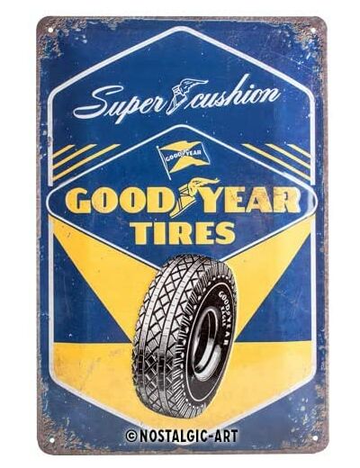 Plaque métal - Good Year Tires - 20 x 30cm.