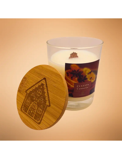 Bougie parfumée rechargeable - Évasion cannelée