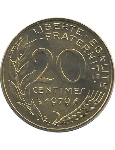 FRANCE 20 CENTIMES LAGRIFFOUL 1979 FDC