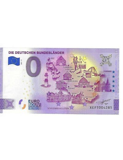ALLEMAGNE 2021-11 DIE DEUTSCHEN BUNDESLANDER BILLET SOUVENIR 0 EURO