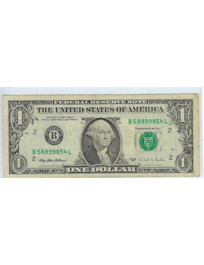AMERIQUE U.S.A.  (New York) 1 DOLLAR 1995 SERIE B58899854L TB+