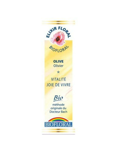 Fleur de Bach Olive, Olivier en compte-gouttes 20 ml