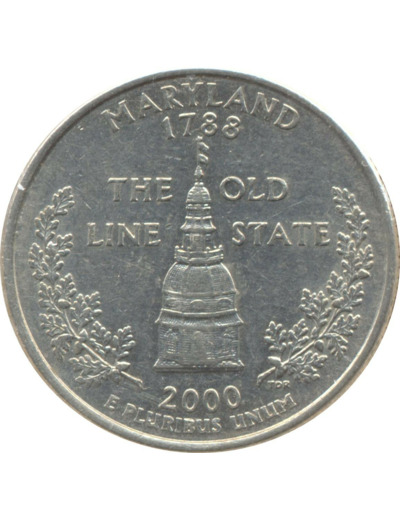 AMERIQUE ( U.S.A ) QUARTER DOLLAR (1/4 DOLLAR) 2000 D MARYLAND TTB+