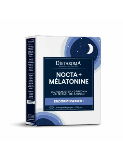 Nocta + Mélatonine-40 comprimés-Dietaroma