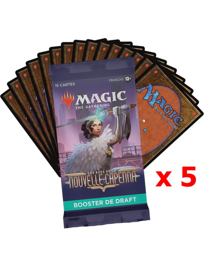 lot 5 Boosters de draft - Magic The Gathering - Les rues de la Nouvelle-Capenna