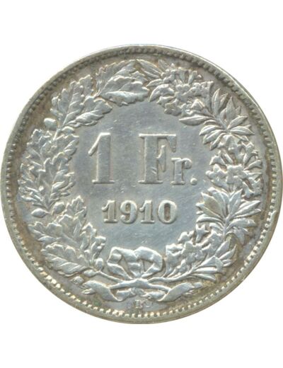 SUISSE 1 FRANC 1910 B TTB N2