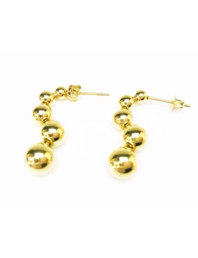 Boucles Pendantes Petites Grappes Or