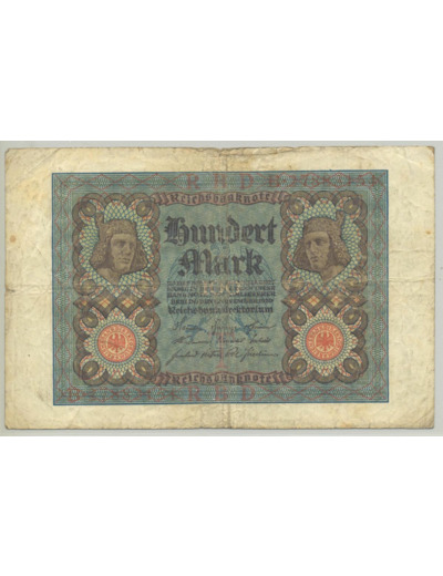 ALLEMAGNE 100 MARK 1-11-1920 SERIE B TB+