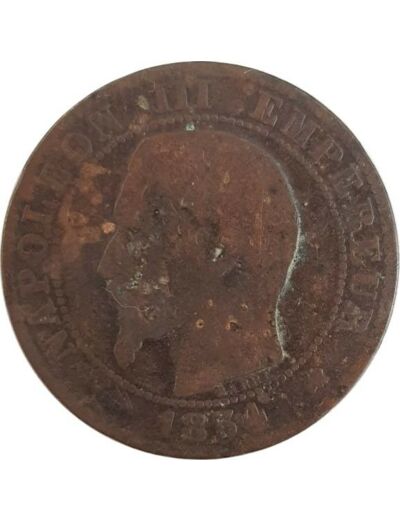 FRANCE 5 CENTIMES NAPOLEON III 1854 K (Bordeaux) TB-