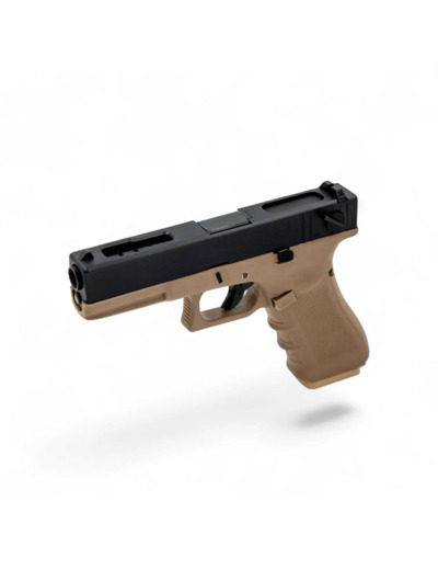 Pistolet airsoft Glock 18C Raven EU7 GBB gaz blowback Tan/Noir
