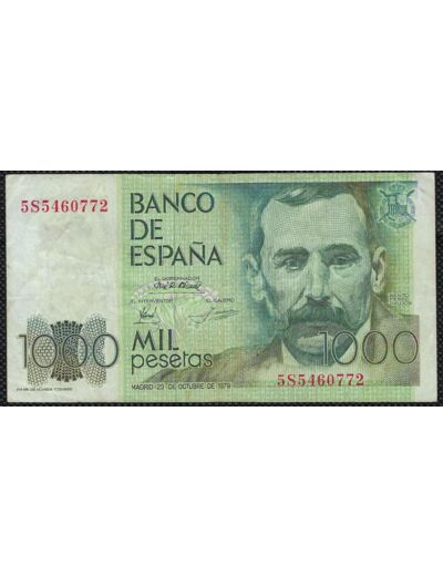 ESPAGNE 1000 PESETAS 23-10-1979 SERIE 5S TTB (W158)