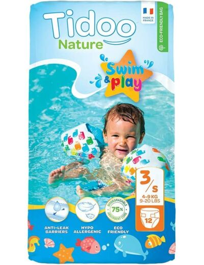 COUCHES DE BAIN T3 4-9KG (12) Tidoo Nature