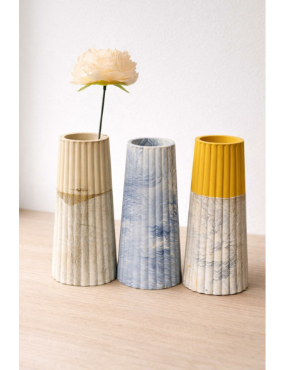 Vase en Jesmonite Marbré Fait Main