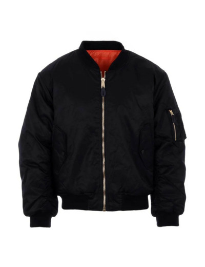 Veste blouson bomber MA-1 noir aviateur
