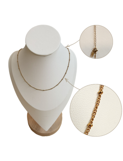 Collier en Acier inoxydable Doré 60cm - maille 1.5mm